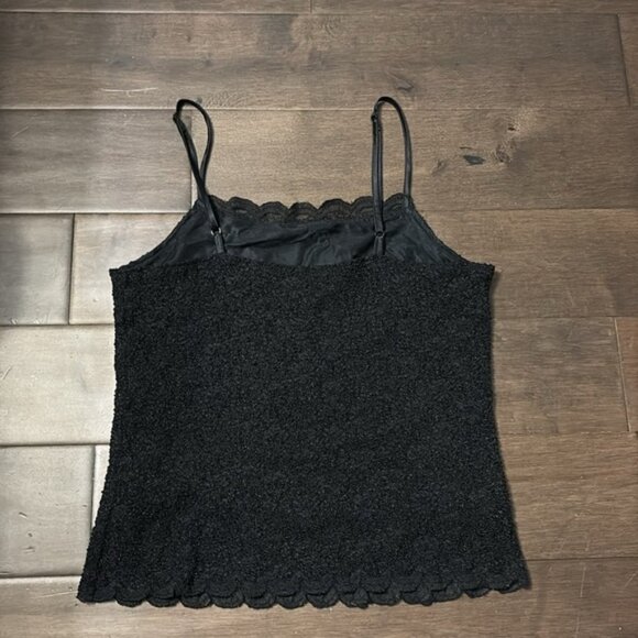 La Vie En Roseblack texturedscalloped camisolelined size Large - Picture 4 of 7